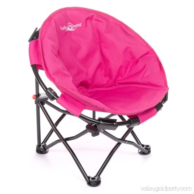 Lucky Bums Moon Camp Kids Adult Indoor Outdoor Comfort Lightweight Durable Chair with Carrying Case, Pink, Small 568935384